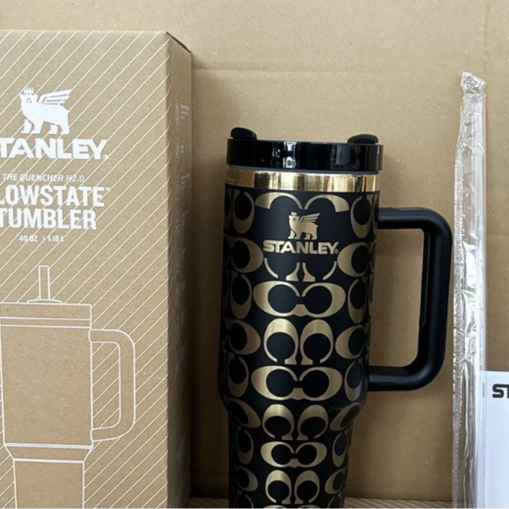 Stanley Mug (Black & Gold Designer-Inspired)